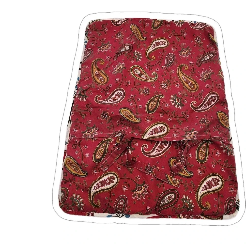 Vintage Quilted Red Birds Pillow Sham King Paisley Prints Haymeyer Cottage Retro